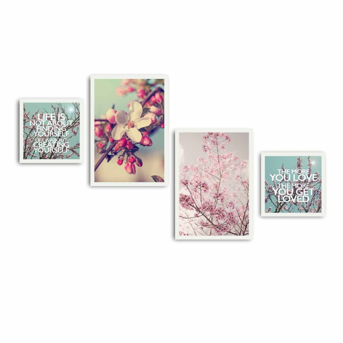 Wallity Cuadro Decorativo Enmarcado en MDF (4 Piezas) 4PBCT-05 Wallity Cuadro Decorativo Enmarcado en MDF (4 Piezas) 4PBCT-05